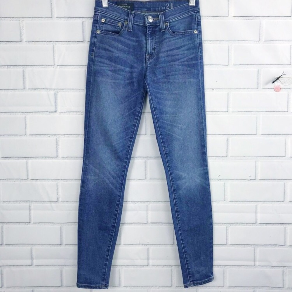 J. Crew Toothpick Skinny Jeans 24 Blue Denim